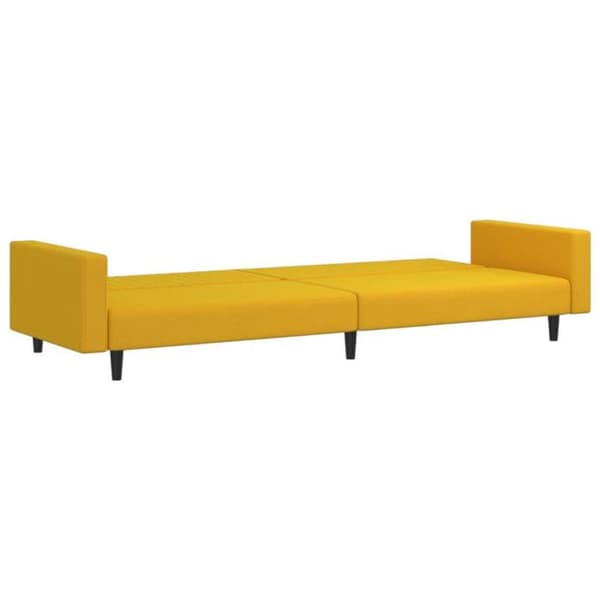 vidaXL 2-sits bäddsoffa sammetsgul 375944