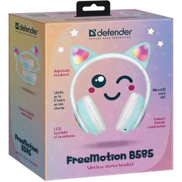 Bluetooth-hörlurar - DEFENDER - Freemotion B585 - LED celadon - Svettålig - Trådlös