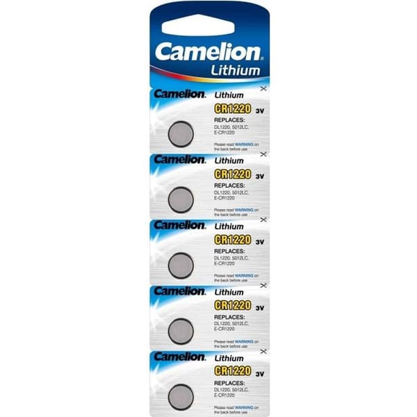 Litiumknappcell - CAMELION - CR1220 - Förpackning med 5 - 3 V - Litium