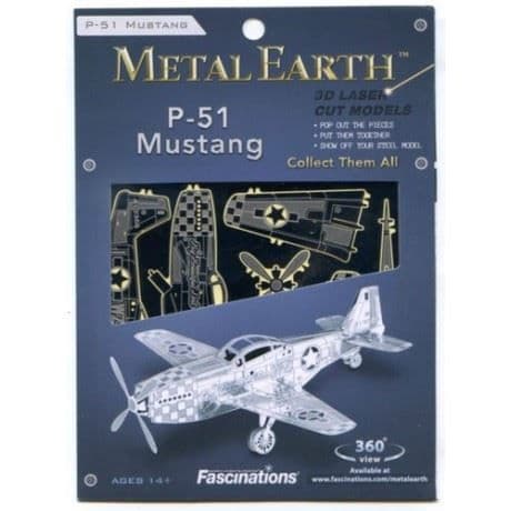 Mustang P-51 flygplan 3D metallmodell