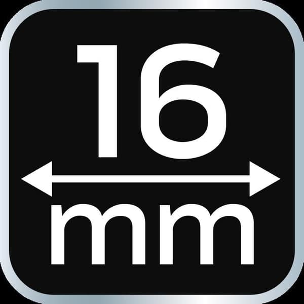 Burin 16 mm, CRV, handtag i två material