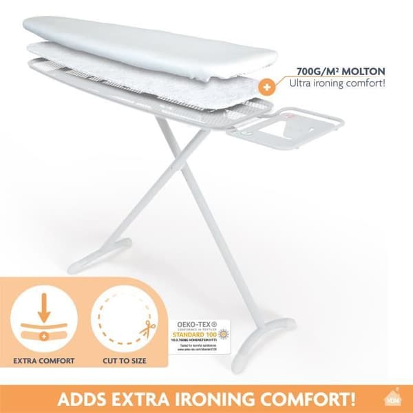 LaundrySpecialist® Molleton Strykbord 700 g 140 x 55 cm