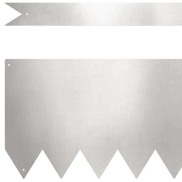 Gräskantstenar - Rostfritt Stål - 10 st - 100x0,5x20 cm - Silverfärgad