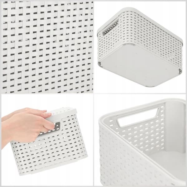 CURVER Korg med lock Stil S 28,5 x 19,4 x 13 cm ljusgrå