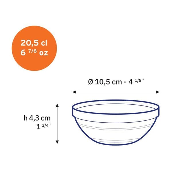 Duralex Lys Stapelbar skål 10,5 cm