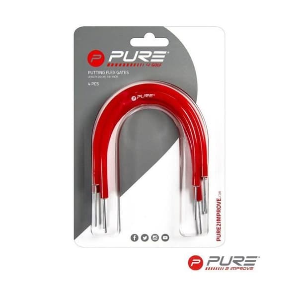 Set med 4 Pure2Improve puttingövningsringar - röda - TU