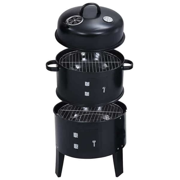vidaXL 3 i 1 Kolgrill 40x80 cm
