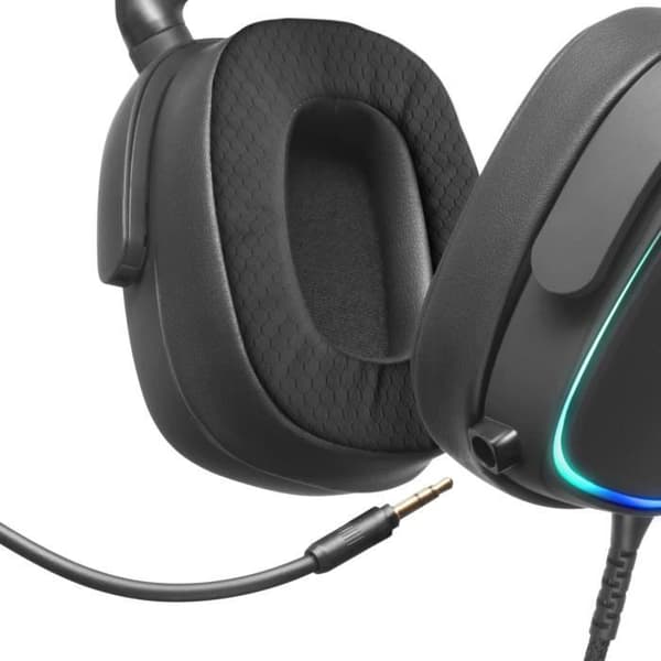 Gaming Headset - Mars Gaming - MHAX Black - RGB Multi-platform - Removable Microphone - 53mm HiFi