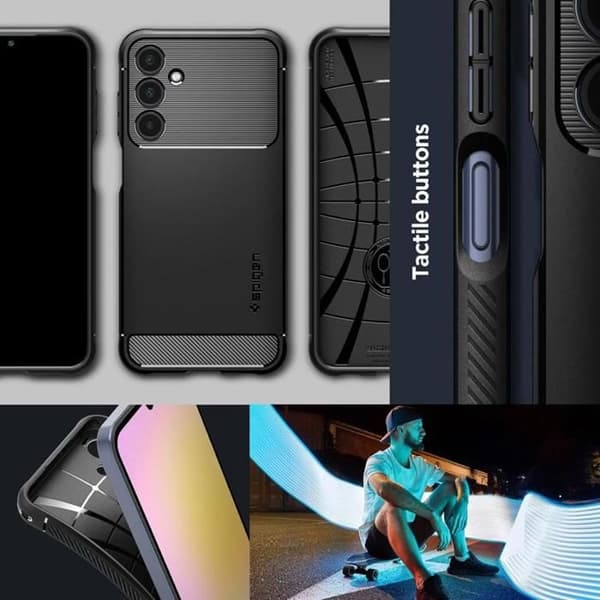 Coque Spigen Rugged Armor för Samsung Galaxy A25 5G (Svart)