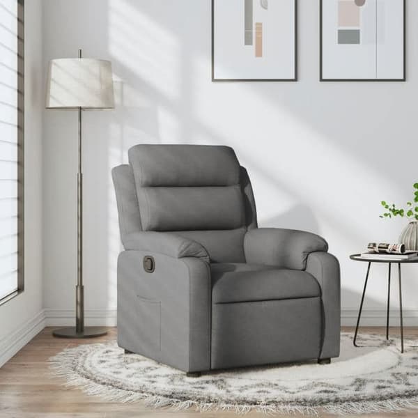 vidaXL Grått tyg recliner 3205721