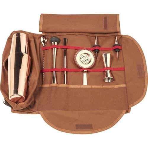 Sacoch - Bartender - Canvas - Brun - Zip - Axelrem
