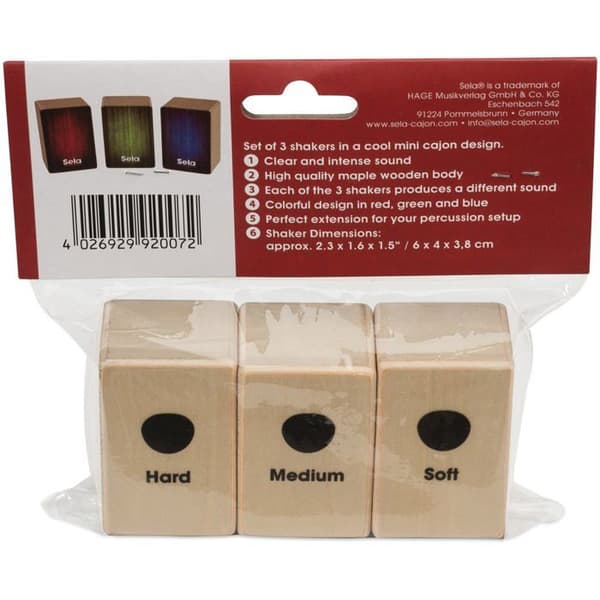 Sela SE 108 Mini Cajon set shaker (3-pack)
