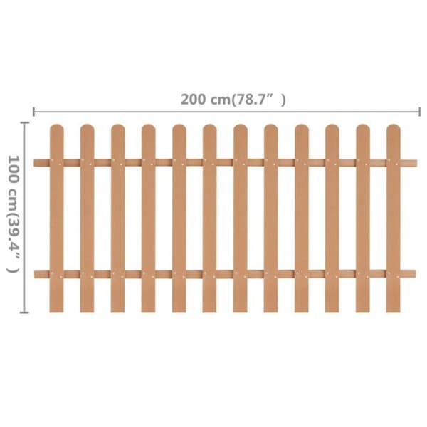vidaXL WPC Stolpstaket 200x100 cm 42824