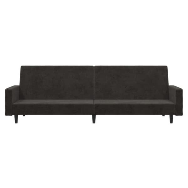 vidaXL 2-sits bäddsoffa mörkgrå sammet 375738
