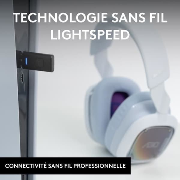 Gaminghörlurar - Trådlös - Logitech G - A30 - PS5, PS4, PC, MAC, Mobil - Vit
