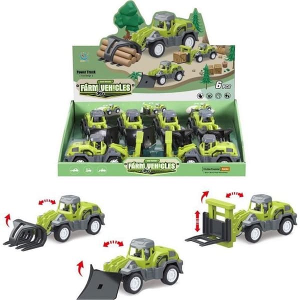 Traktor - ASKATO - Odefinierad modell - Plast - Grön - Leksaksfordon