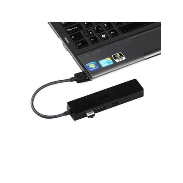 I-tec Advance USB/Ethernet-hubb - 3 USB 3.0-portar - Gigabit Ethernet-adapter