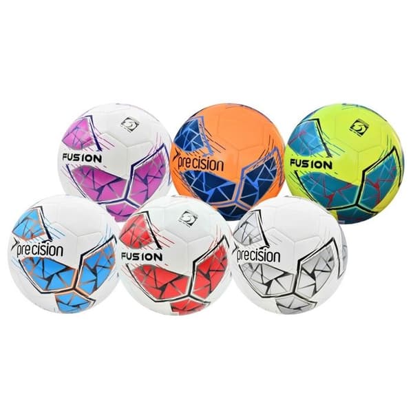 Träningsboll barn Precision Fusion FIFA Basic - vit/cyan/orange/grå