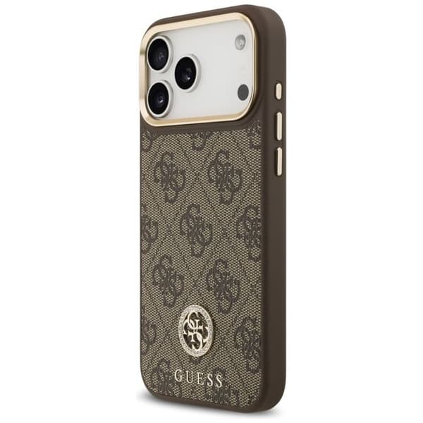 Guess Hardcase 4G Strass Logo MagSafe för iPhone 17 Pro Max - Brun