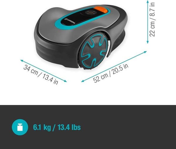 Robotgräsklippare - Gardena - Sileno Minimum 350 - Bluetooth-kontroll - Tyst 57 dB - Intelligent navigering