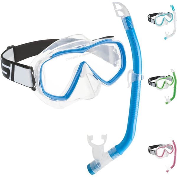 Snorklingskit - Cressi - Marea Vip Jr - Transparent/Blå - Barn