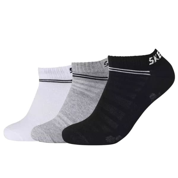 Unisex Strumpor, Vit, Skechers 3PPK Mesh Ventilationsstrumpor