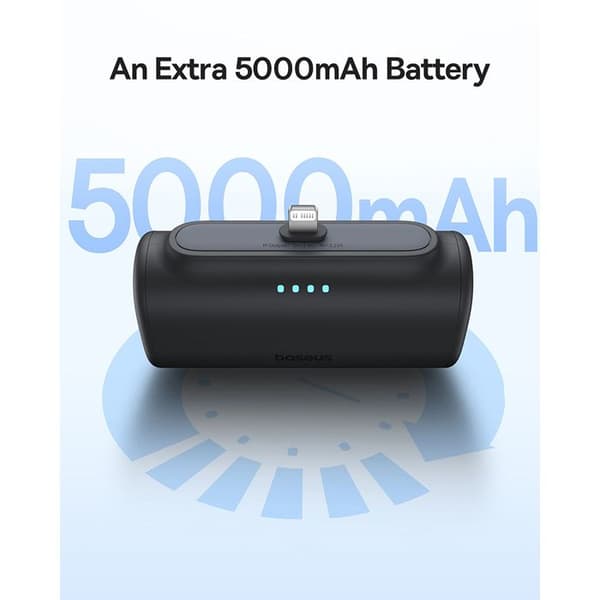 Strömbank - BASEUS - P10068307413-00 - 5000 mAh - 20 W - Svart