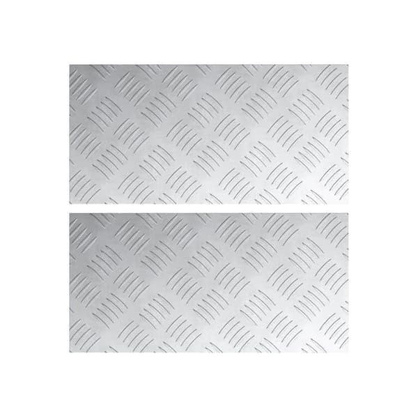 Aluminiumtrappa - vidaXL - 40x20 cm - Silver - Halkskydd - Set om 2