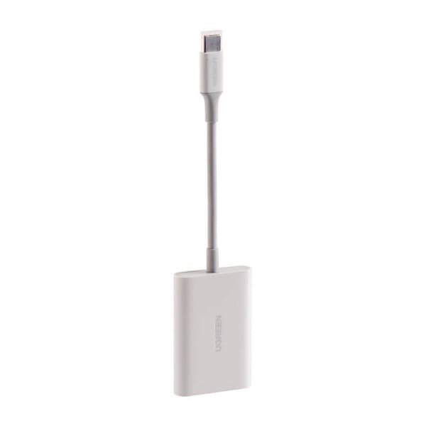 USB-C 2-i-1 kortläsare - UGREEN - CM265 - Vit - microSD/SD - Överföring 5 Gbit/s