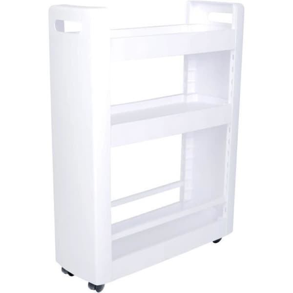 Mobilo Serving Unit - 3 modulära förvaringshyllor - Multidirectional hjul - 60 x 22 x 79 cm - Vit - EDA