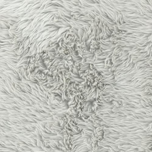 Matta - Dokka - Shaggy - Antislip - Ø 90 cm - Grå