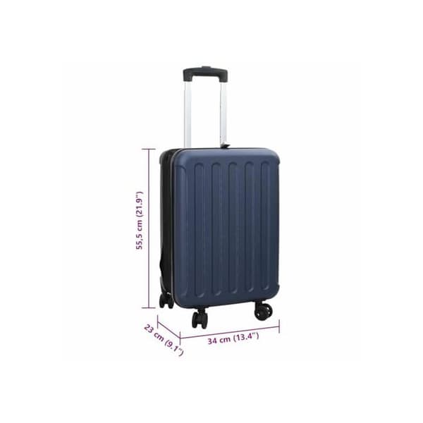 Modern rektangulär resväska - vidaXL - 34x23x55,5 cm - Mörkblå - Plast ABS - Rymlig förvaring