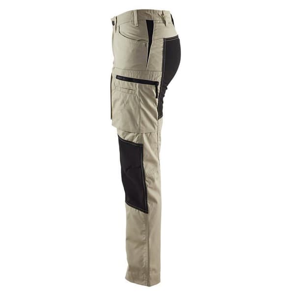 Arbetsbyxor stretch dam Blaklader polycotton - Beige / Svart