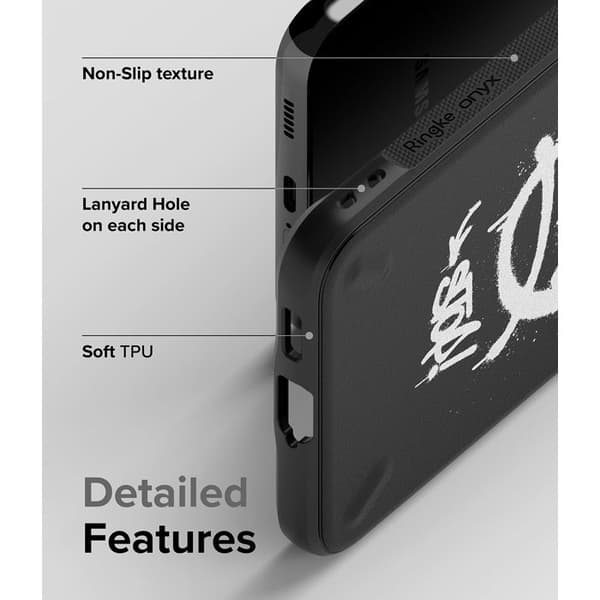 Slitstark Galaxy S22+ Onyx Design Graffiti Svart Skal