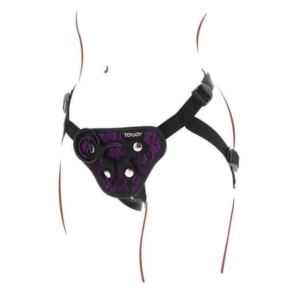 GET REAL - SPETS HARNES VIOLETT STRAP-ON -