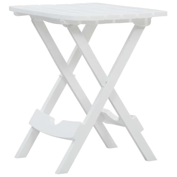 vidaXL Fällbart trädgårdsbord 45,5x38,5x50 cm Vit
