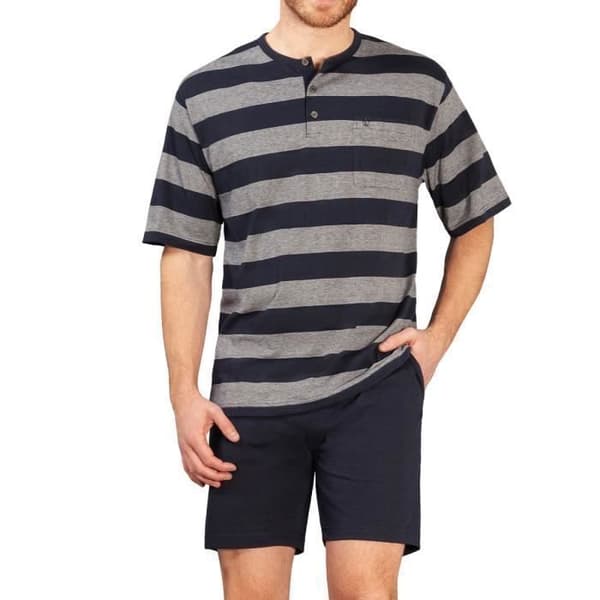 Pyjamas Herrar Klima Light - Hajo - Marin / grå melange - Blå
