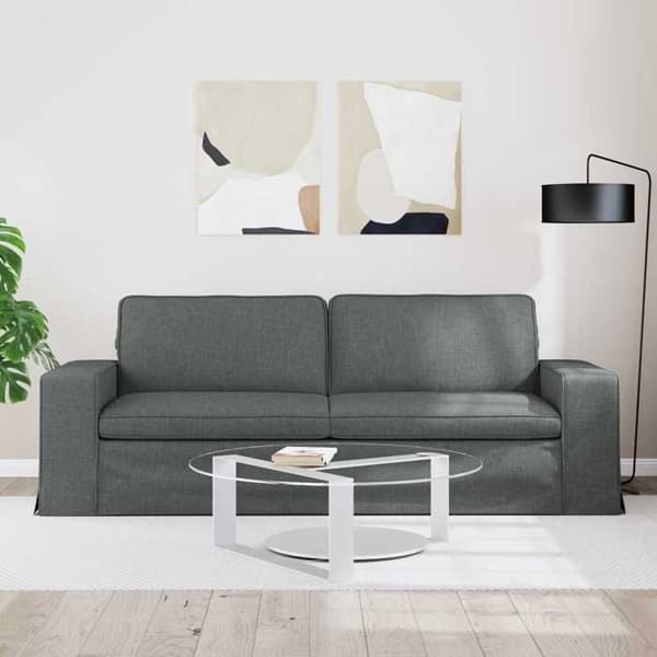 Mörkgrå Soffa 222 x 80 x 82 cm Metall