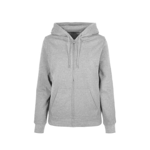 Dams zip hoodie Build Your Brand Basic - melerad grå