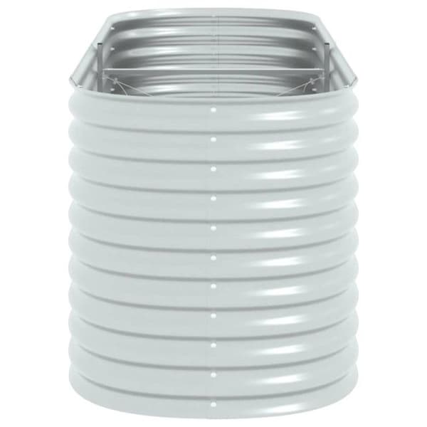 Planteringskärl - vidaXL - 240x80x81 cm - Galvaniserat stål - Silver - Rektangulär