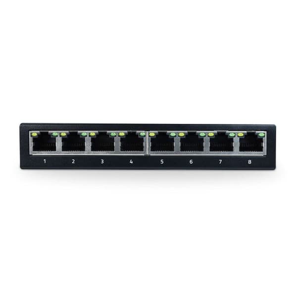 Switch RJ45 8 portar - Gigabit Ethernet - svart
