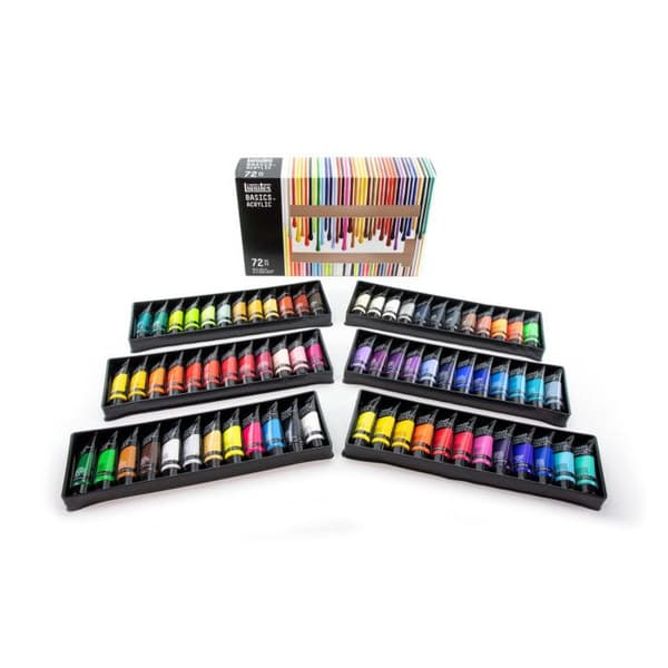 Akrylfärgsset med 72 x 22 ml tuber - Liquitex Basics