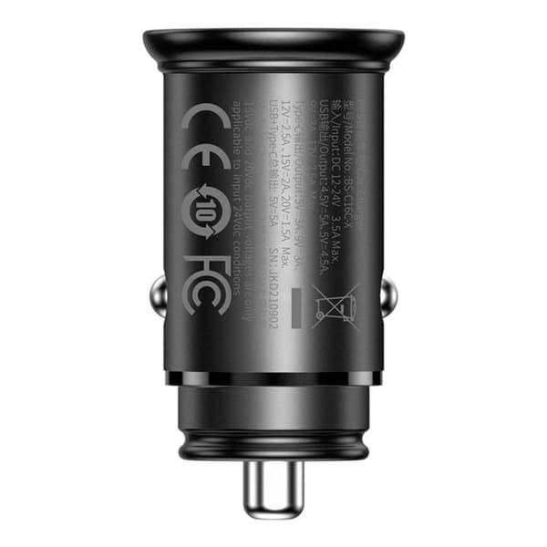 Bil laddare - Baseus - ccalls-bs01 - Metall - 30W - USB A+C