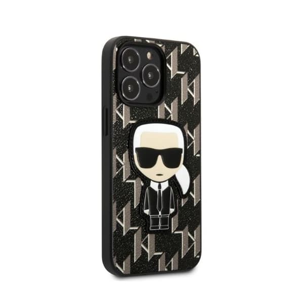 iPhone 13 Pro-fodral Karl Lagerfeld Monogram Ikonik Patch Svart