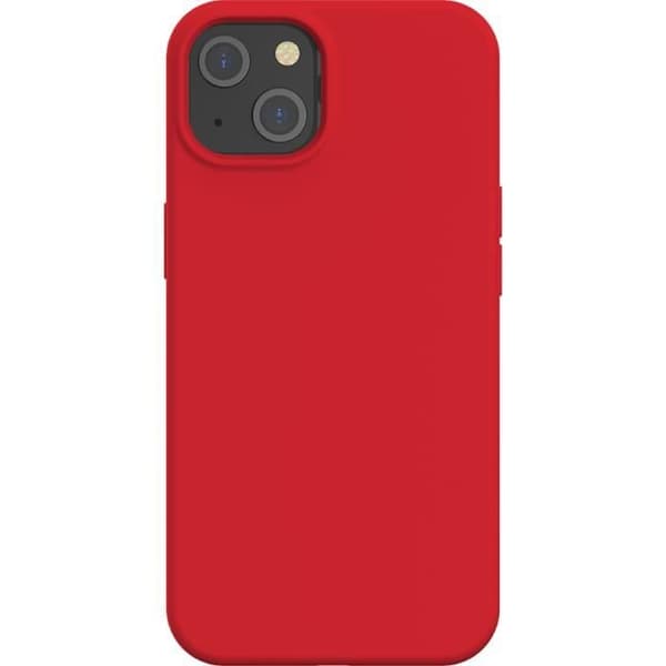Siliconefodral SoftTouch röd - kompatibel med iPhone 13 (Bigben)