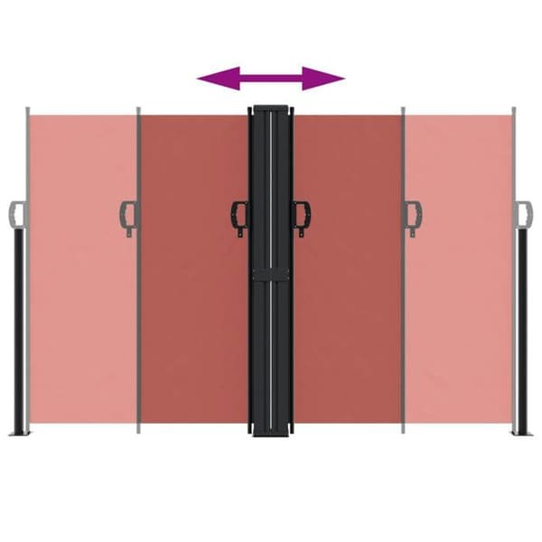 vidaXL Fällbart sidotak terrakotta 160x1200 cm 4004828