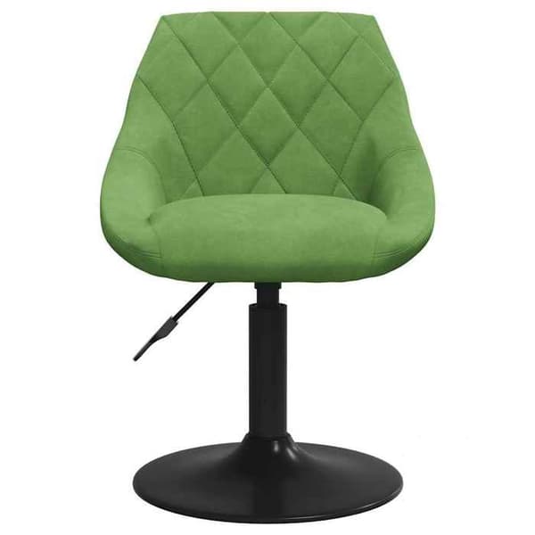 vidaXL Matstol Ljusgrön Sammet