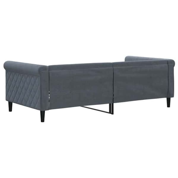 vidaXL Mörkgrå vilosäng 90x190 cm sammet 354258