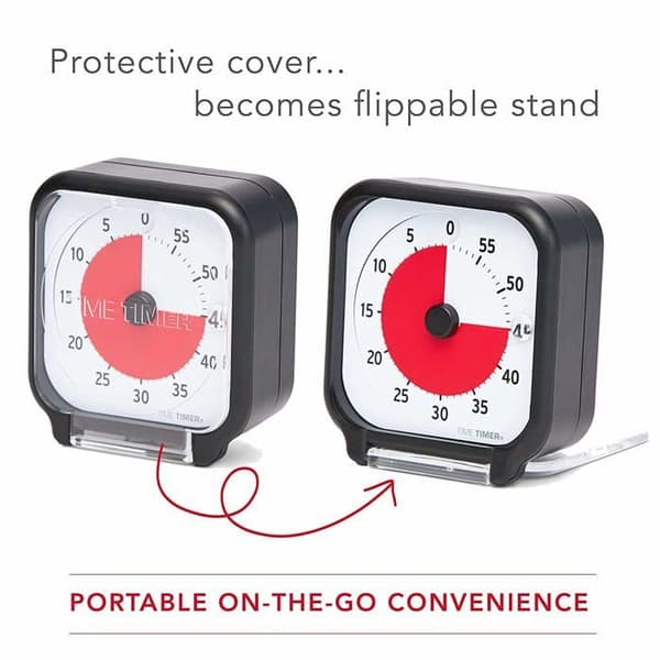Visuell Timer - TIME TIMER - Time Timer Pocket - Nedräkning 60 min - Bärbar - Röd