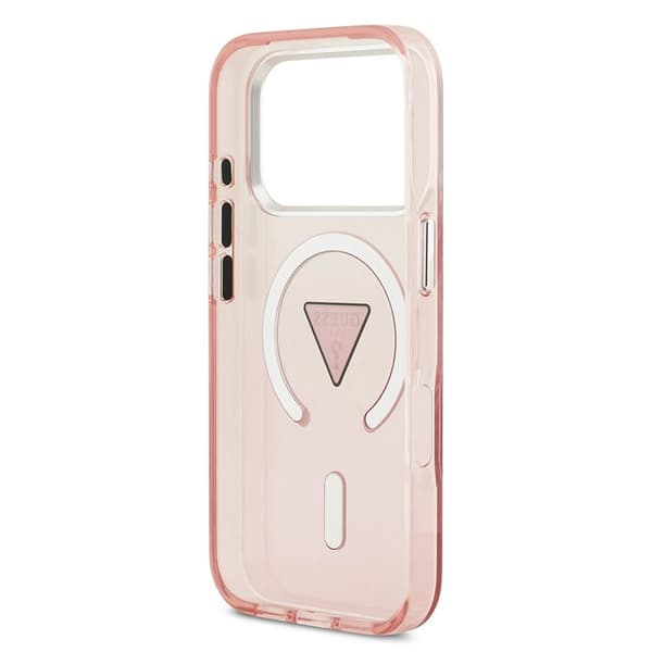 Coque Guess IML Gradient Triangle Logo MagSafe för iPhone 17 Pro - Rosa